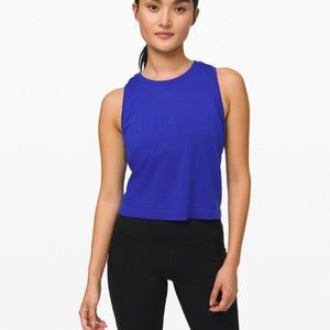Lululemon Breeze by Muscle Tank Crop Sz 8